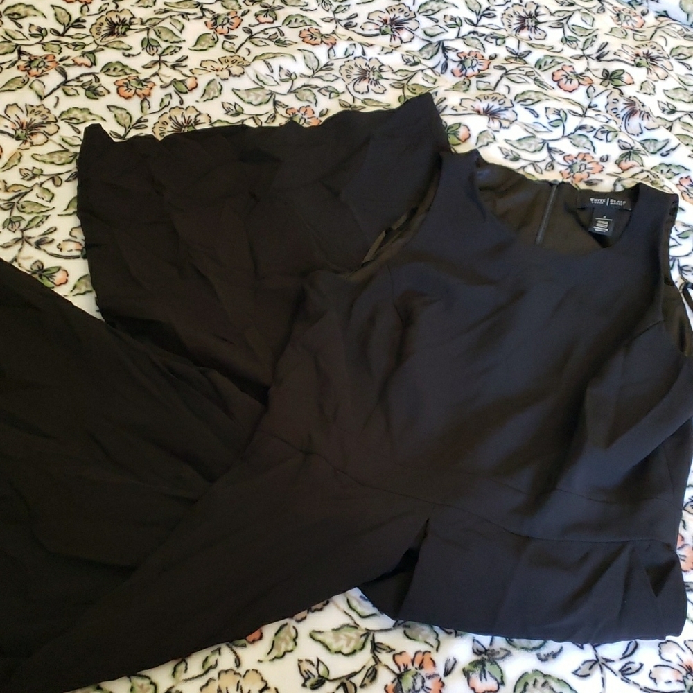 White House Black Market Black Jumpsuit with Elegant Silhouette